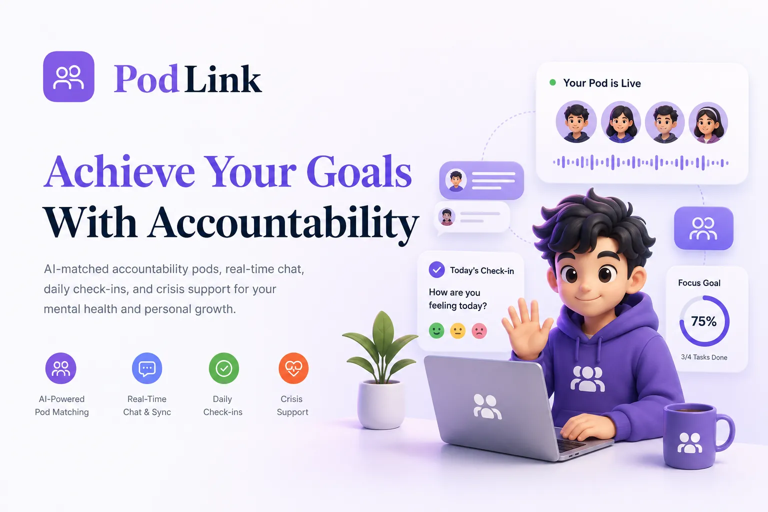 Podlink: Real-Time Group Accountability with Next.js and Socket.IO